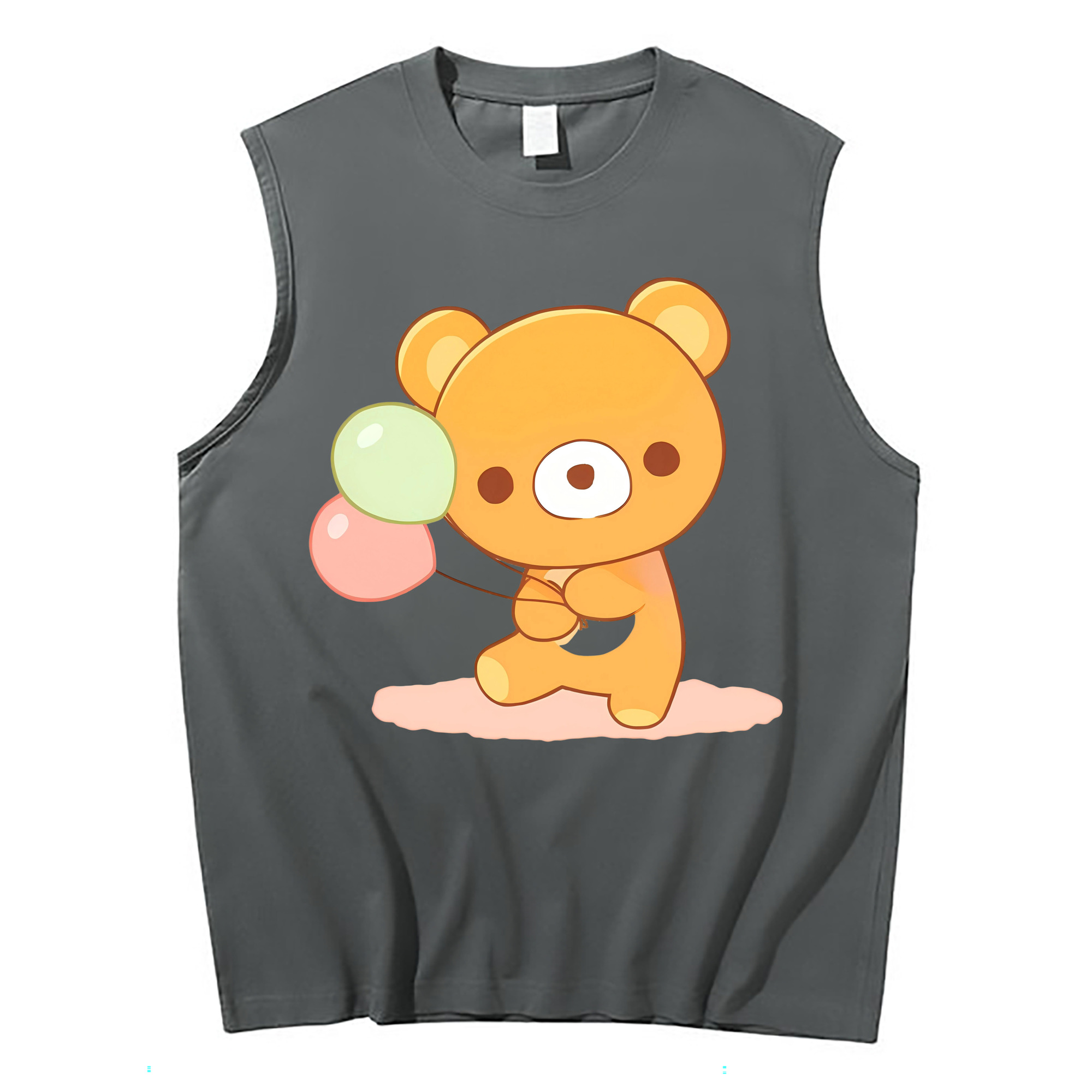 （画像用） リラックマ リラックマ キイロイトリ Rilakkuma Korilakkuma Kiiroitori コットン100％タンクトップ（フロントプリント）